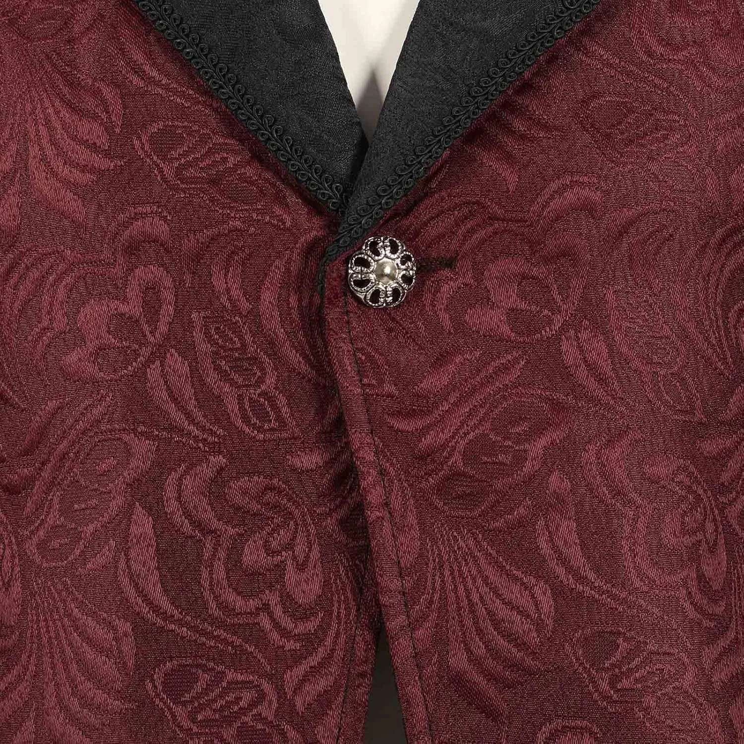 Men's Gothic Long Vest Clothing, Medieval Court Vests, Retro Tailcoat, Slim Fit Vest, Sleeveless Casual Lapel Jacket