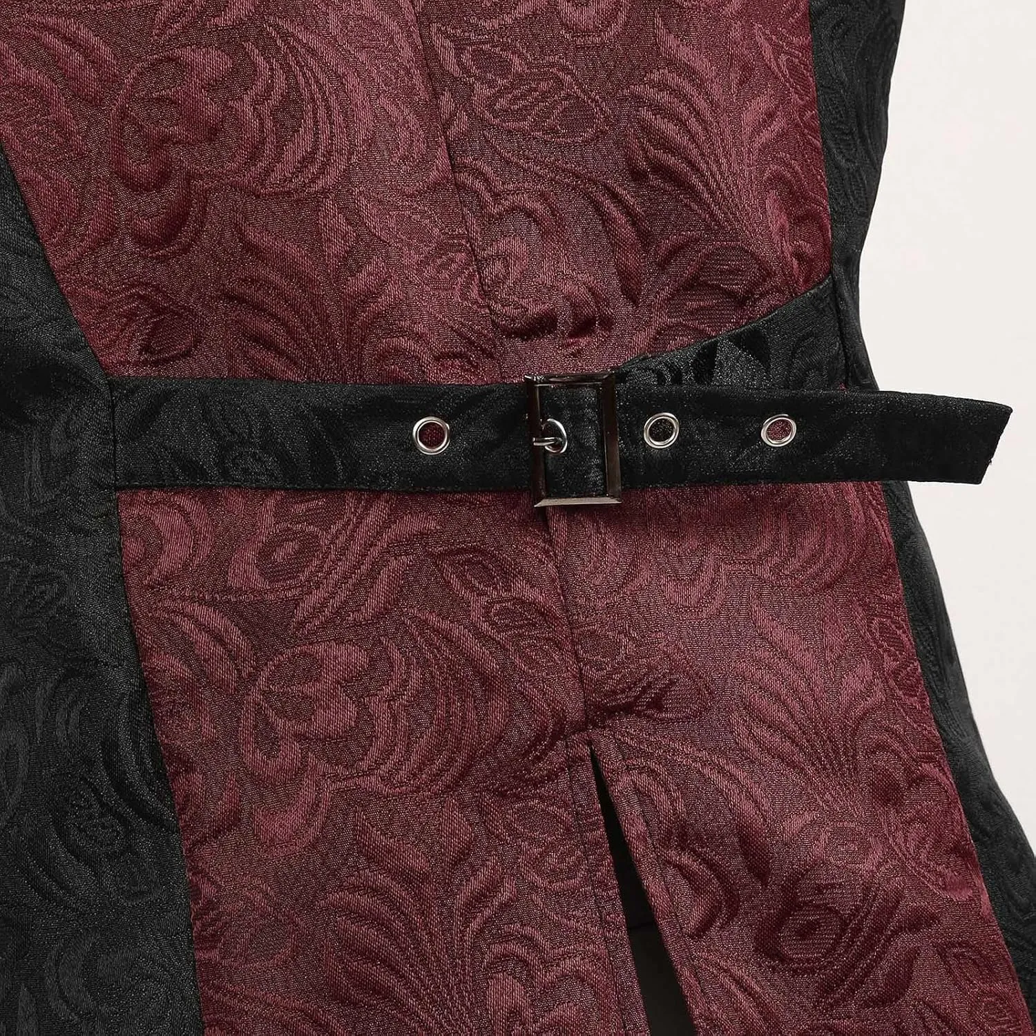 Men's Gothic Long Vest Clothing, Medieval Court Vests, Retro Tailcoat, Slim Fit Vest, Sleeveless Casual Lapel Jacket