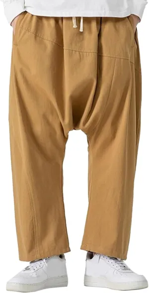 Mens Harem Pants Men Shorts Everyday Wear Hippie Trousers Anime Linen Casual Beach Yoga Boho Oversized Lounge