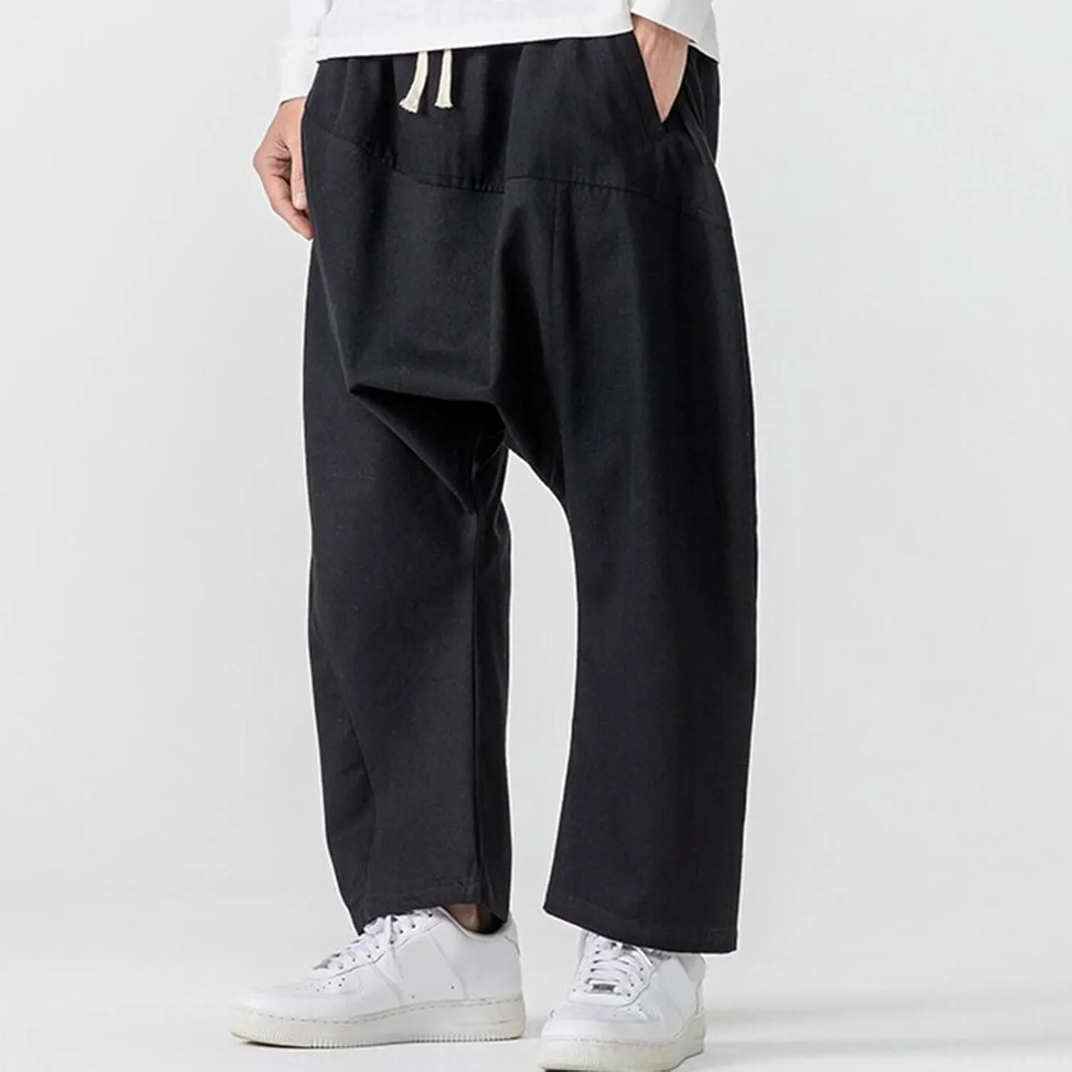Mens Harem Pants Men Shorts Everyday Wear Hippie Trousers Anime Linen Casual Beach Yoga Boho Oversized Lounge