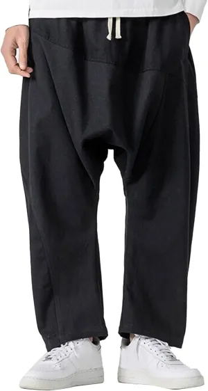 Mens Harem Pants Men Shorts Everyday Wear Hippie Trousers Anime Linen Casual Beach Yoga Boho Oversized Lounge