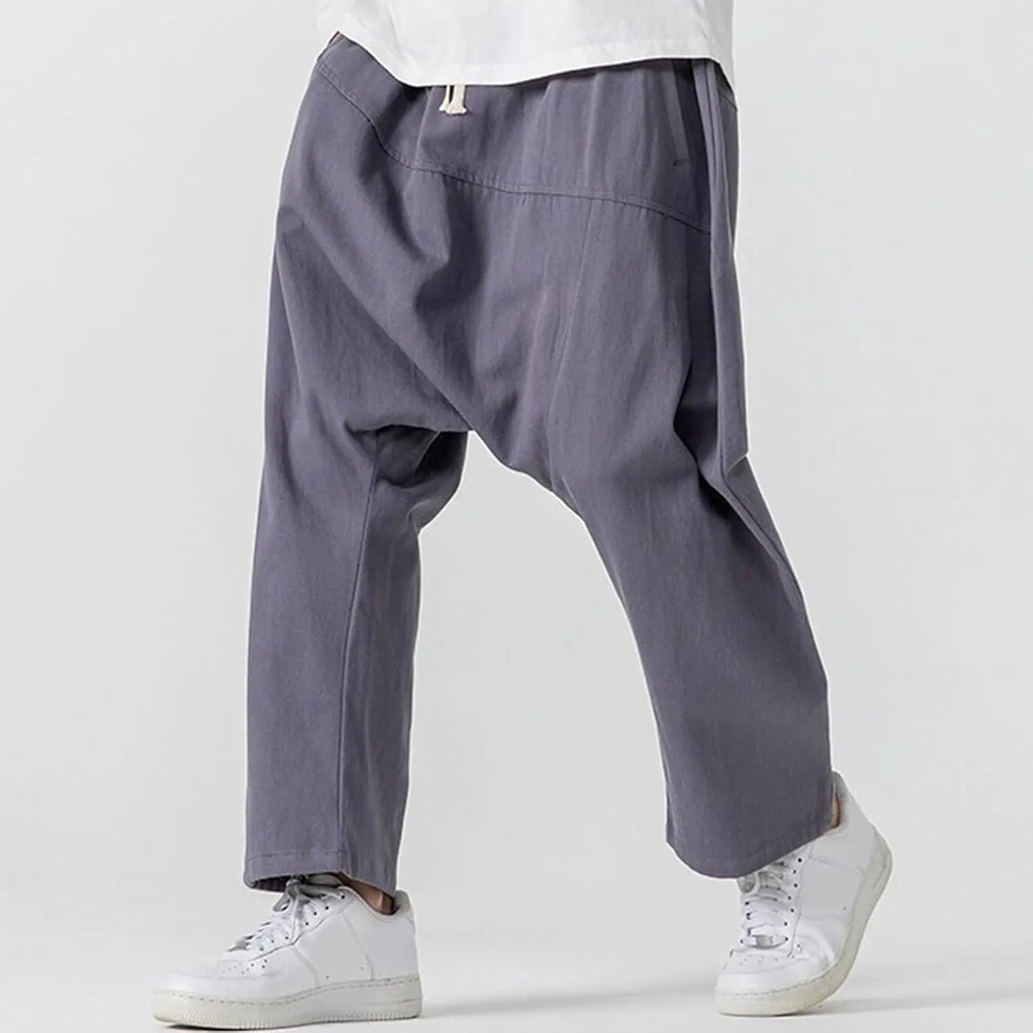 Mens Harem Pants Men Shorts Everyday Wear Hippie Trousers Anime Linen Casual Beach Yoga Boho Oversized Lounge
