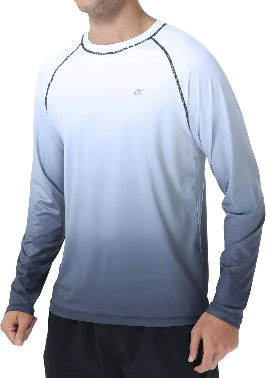 Men's Long Sleeve Swim Shirts Rashguard UPF 50  UV Sun Protection Shirt Athletic Workout Running Hiking T-Shirt Swimwear