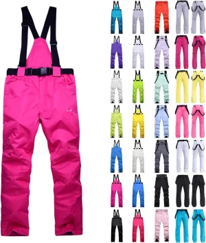 Men's Snow Pants Waterproof Ski Pants Windproof Snowboard Bibs Warm Winter Outdoor Cargo Pants Baggy Trousers