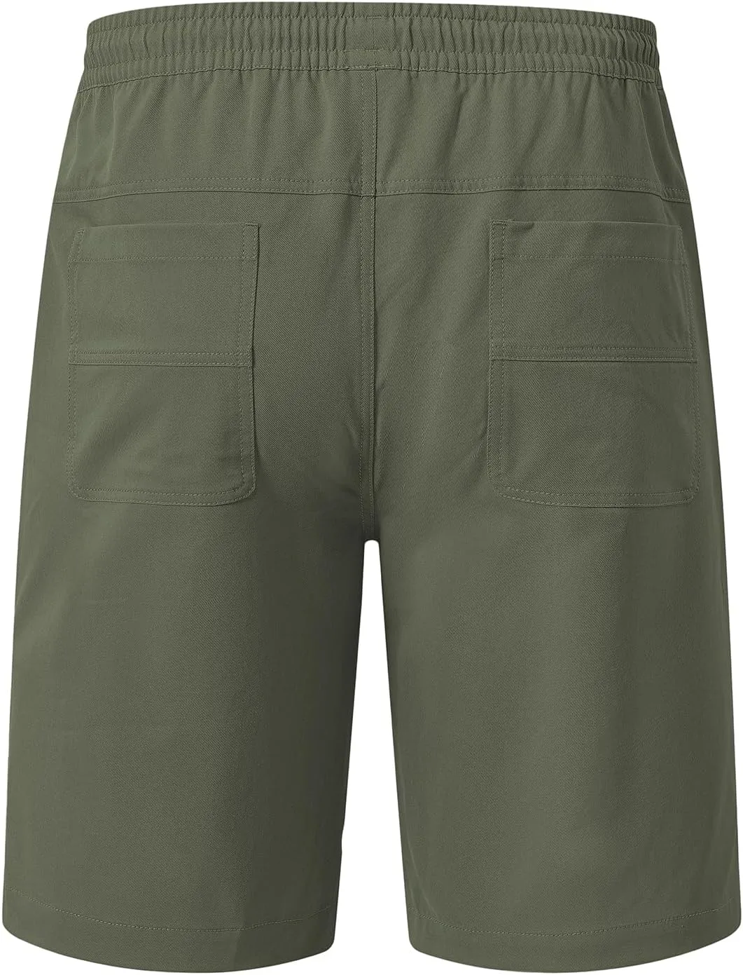 Men's Stretch Shorts Casual Classic Fit Drawstring Summer Beach Shorts with Zipper Pockets