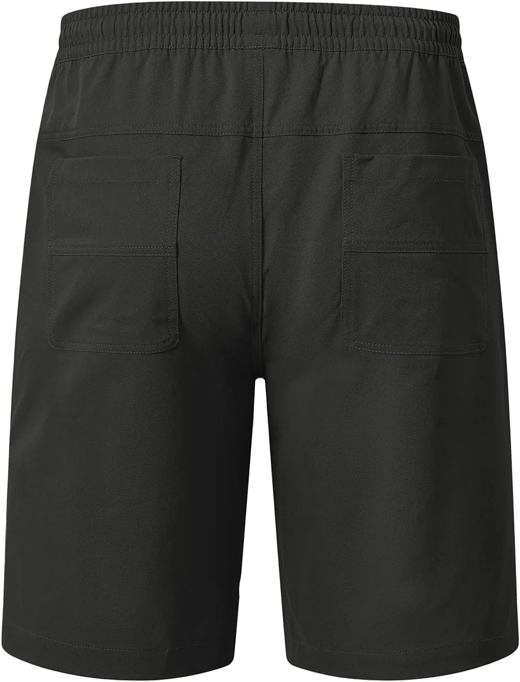 Men's Stretch Shorts Casual Classic Fit Drawstring Summer Beach Shorts with Zipper Pockets