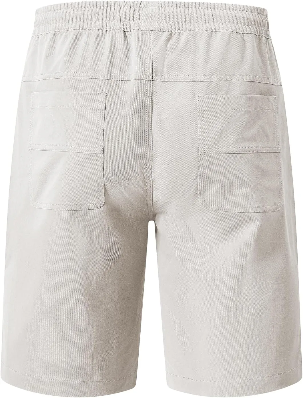 Men's Stretch Shorts Casual Classic Fit Drawstring Summer Beach Shorts with Zipper Pockets