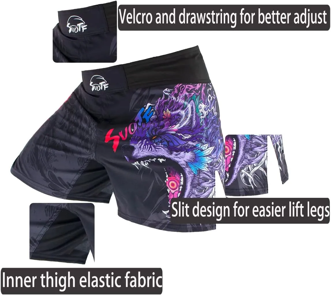 MMA Shorts for Men Fight Shorts Men BJJ Boxing Trunks for Men Grappling