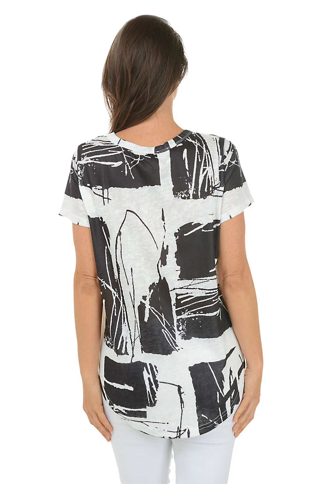 Monochromatic Slub Knit Short Sleeve Top
