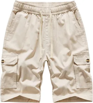 Msmsse Womens Cargo Hiking Shorts Summer Casual Drawstring Knee Length Shorts for Women
