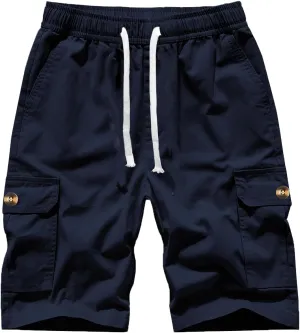 Msmsse Womens Cargo Hiking Shorts Summer Casual Drawstring Knee Length Shorts for Women