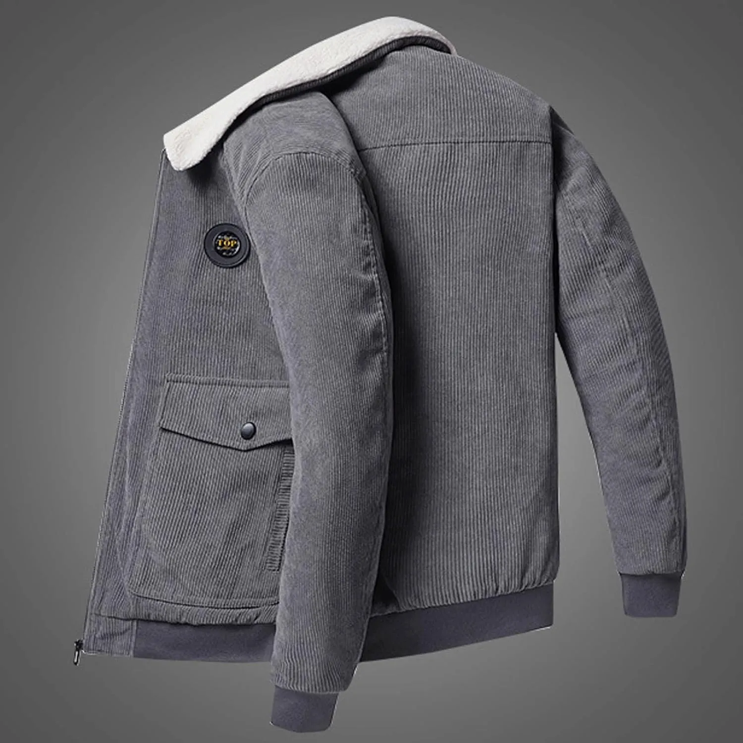 Muscularfit Mens Big and Tall Winter Coats Fashion Warm Sherpa Lined Outerwear Thick Thermal Heavyweight Padded Coats Jacket