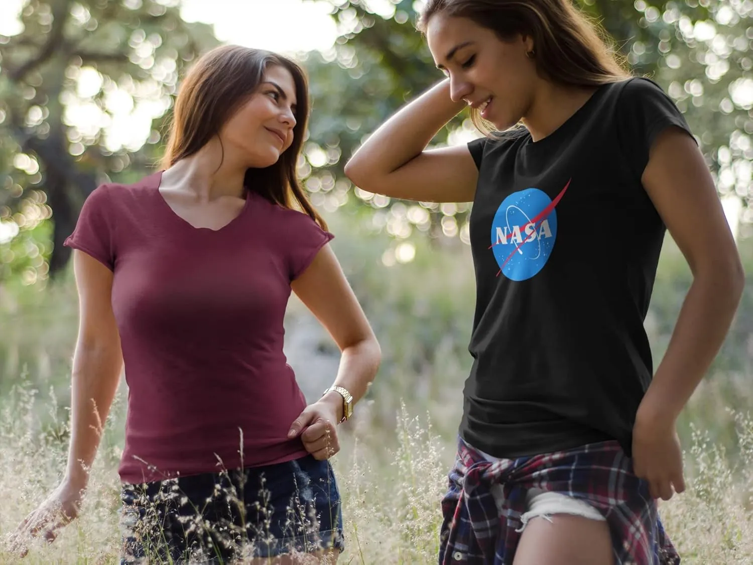 NASA Logo Womens Organic T Shirt