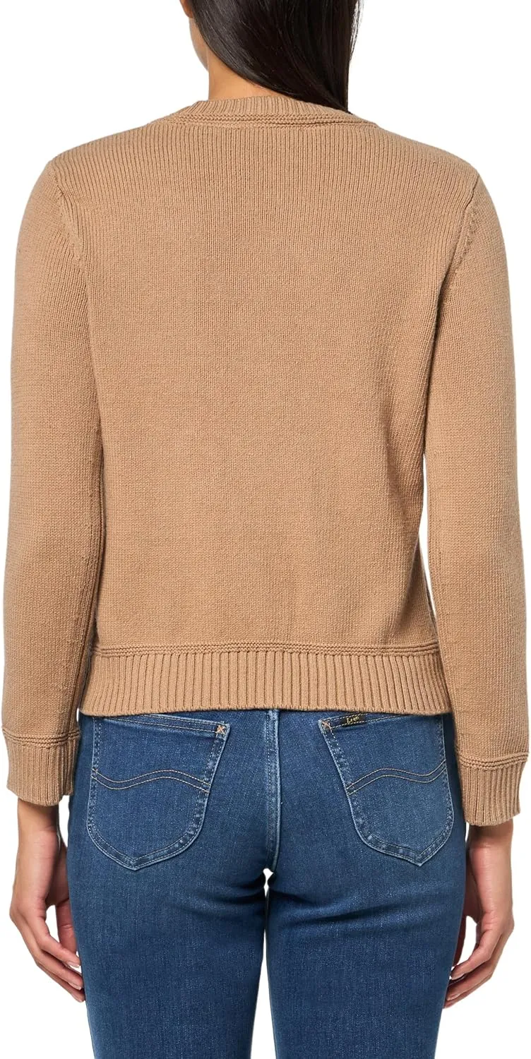 Nautica Women's Long Sleeve Anchor Crewneck Sweater