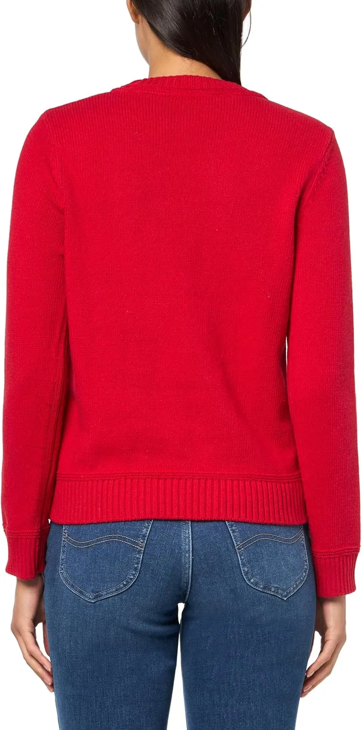 Nautica Women's Long Sleeve Anchor Crewneck Sweater