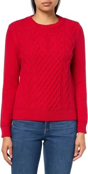 Nautica Women's Long Sleeve Anchor Crewneck Sweater