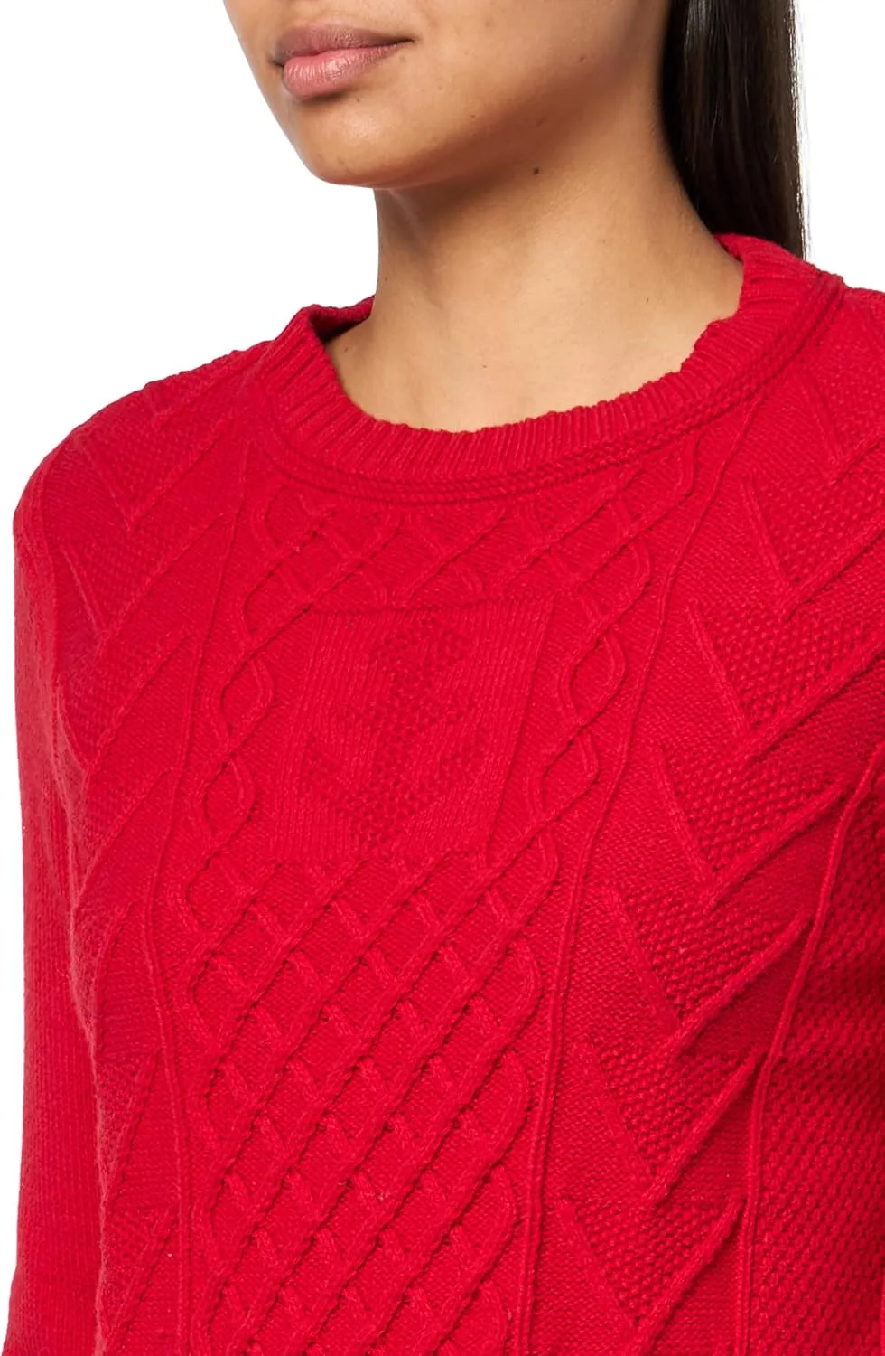 Nautica Women's Long Sleeve Anchor Crewneck Sweater