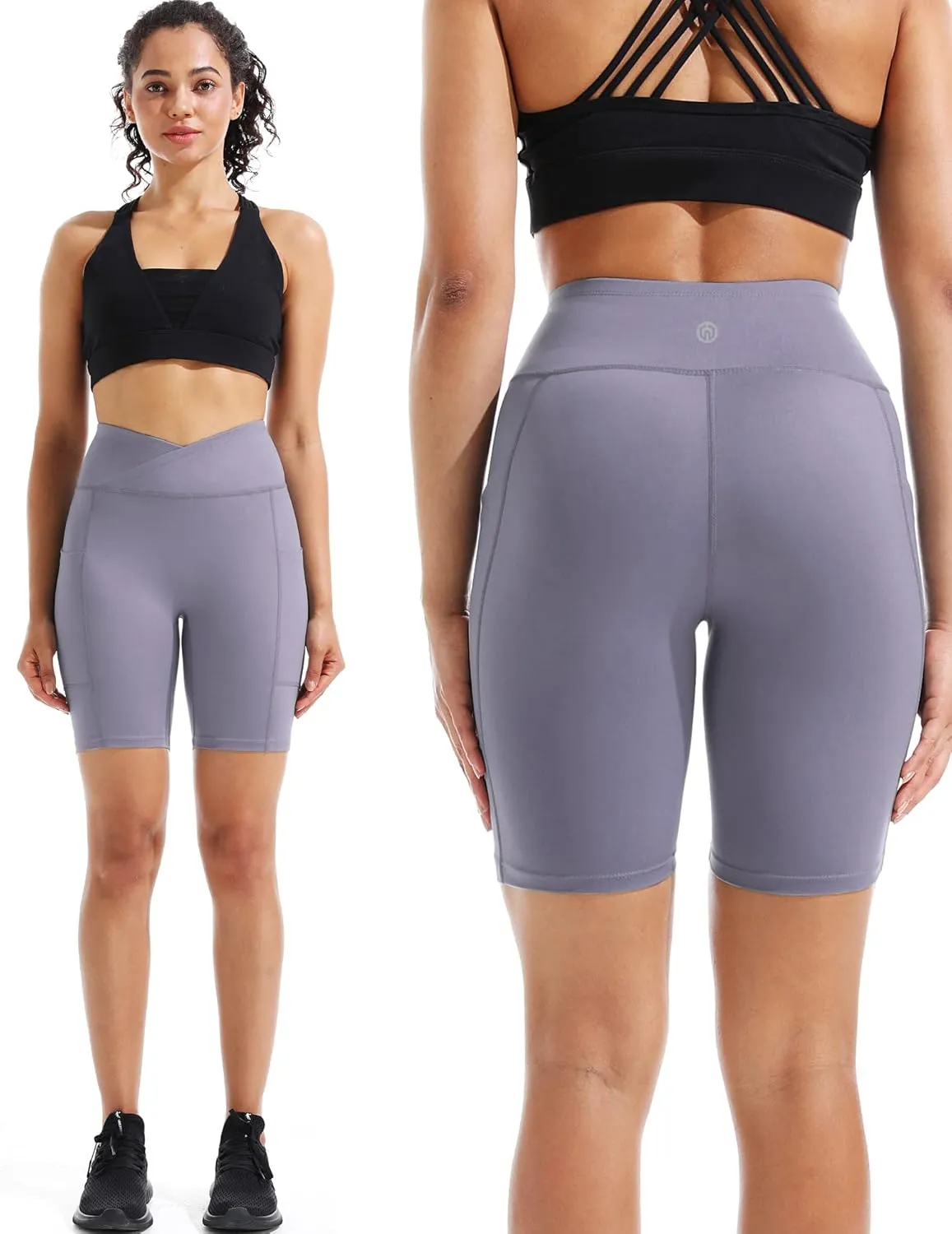 NELEUS Women's 3 Pack Biker Shorts High Waist Running Yoga Shorts with Pockets