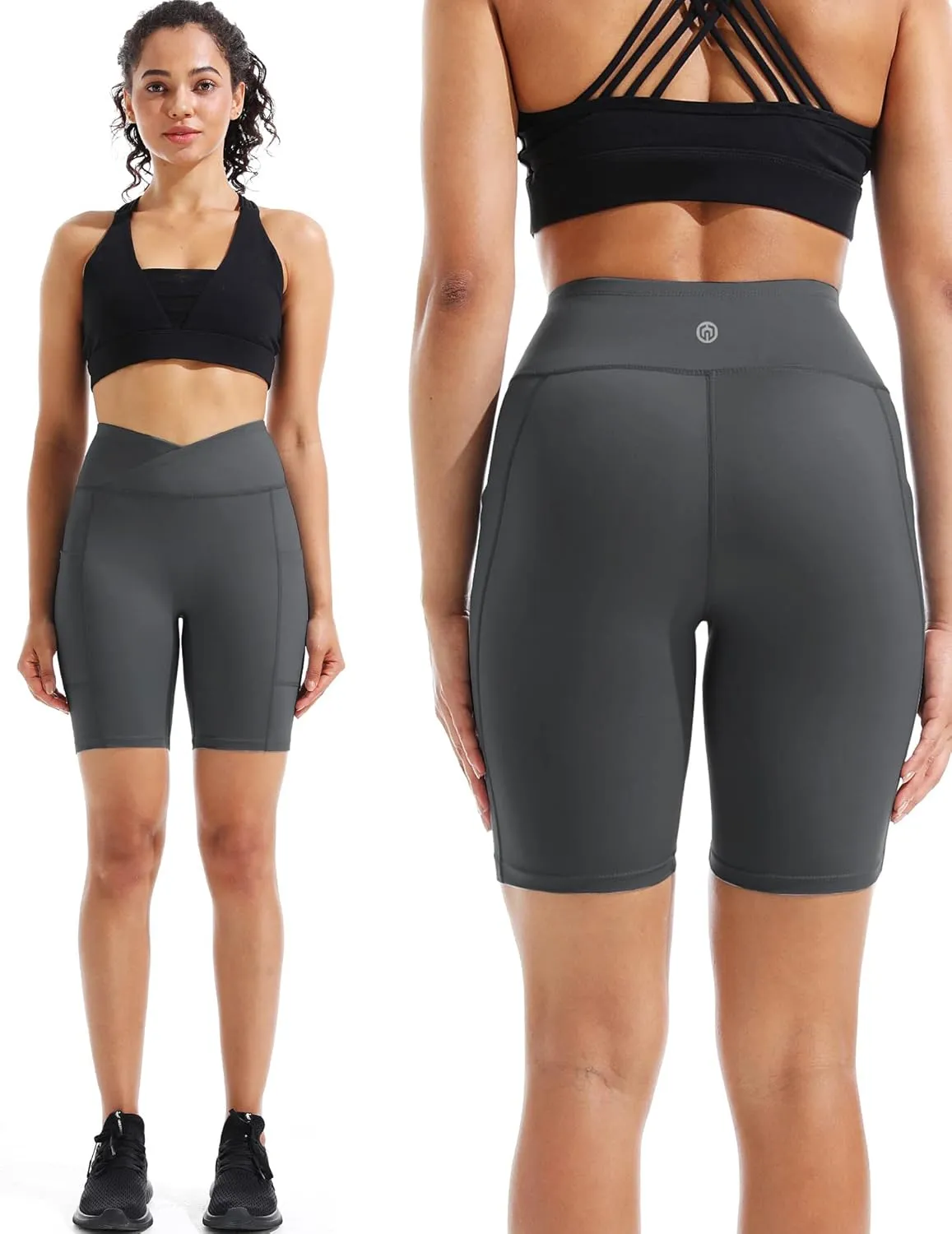 NELEUS Women's 3 Pack Biker Shorts High Waist Running Yoga Shorts with Pockets