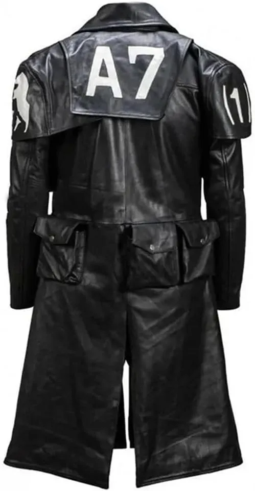 New Suede Vegas A7 Fallout Costume Mens Trench Coat, Fallout New Vegas Brown Trench Coat Men, A7 Duster Coat