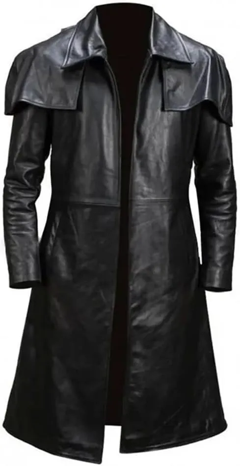New Suede Vegas A7 Fallout Costume Mens Trench Coat, Fallout New Vegas Brown Trench Coat Men, A7 Duster Coat