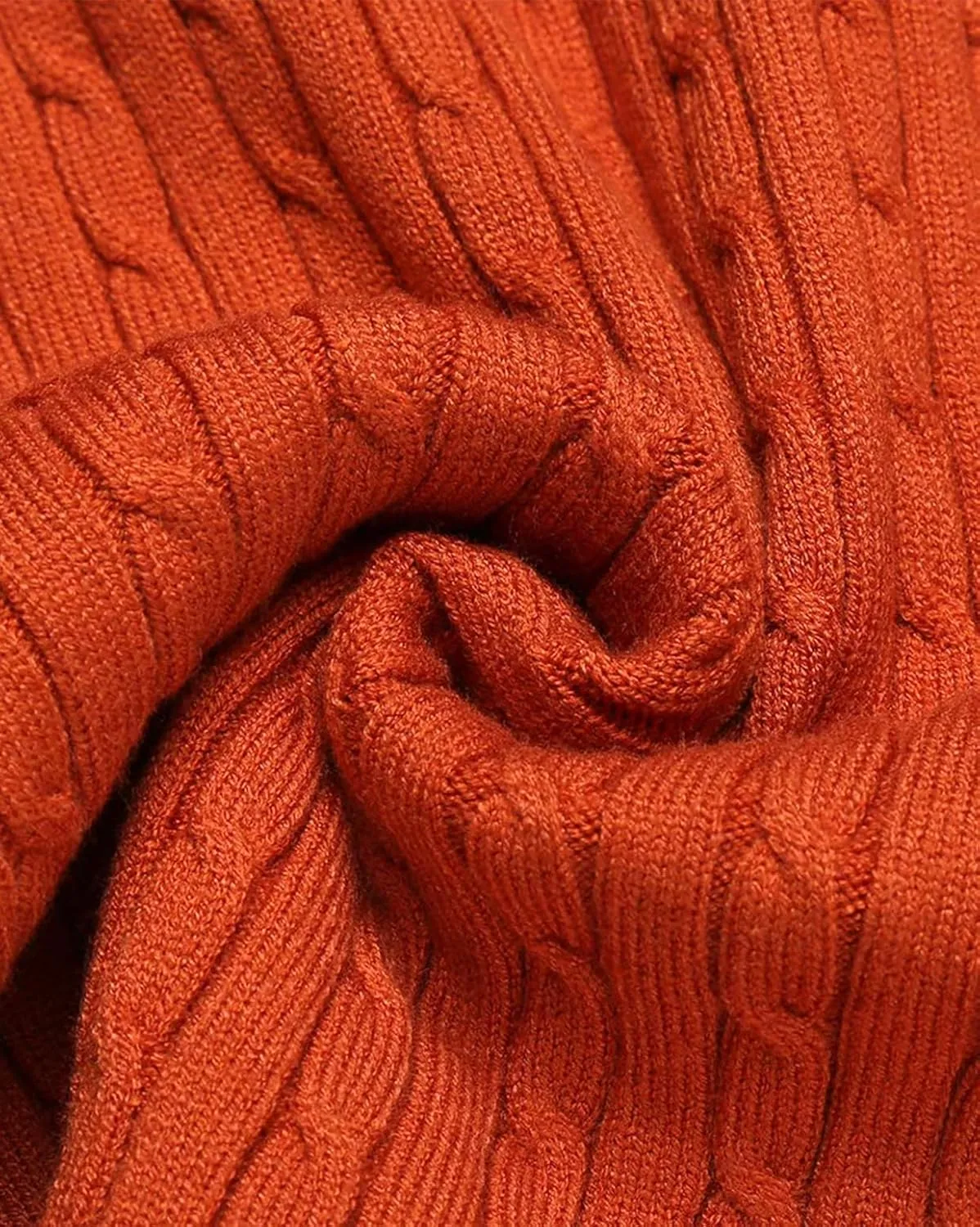 nine bull Mens Slim Fit Turtleneck Sweater Cable Knit Thermal Pullover Sweater