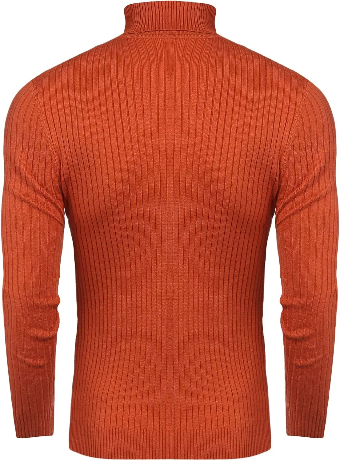 nine bull Mens Slim Fit Turtleneck Sweater Cable Knit Thermal Pullover Sweater