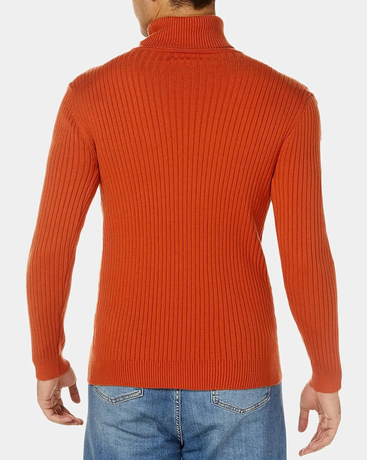 nine bull Mens Slim Fit Turtleneck Sweater Cable Knit Thermal Pullover Sweater