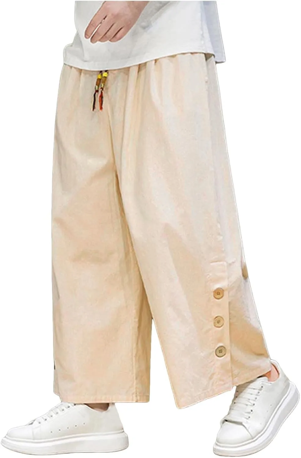 Ninja Pants Harem Men Summer Wear Lounge Linen Hip Hop Hippie Trousers Mens Beach for Everyday Bohemian Cotton