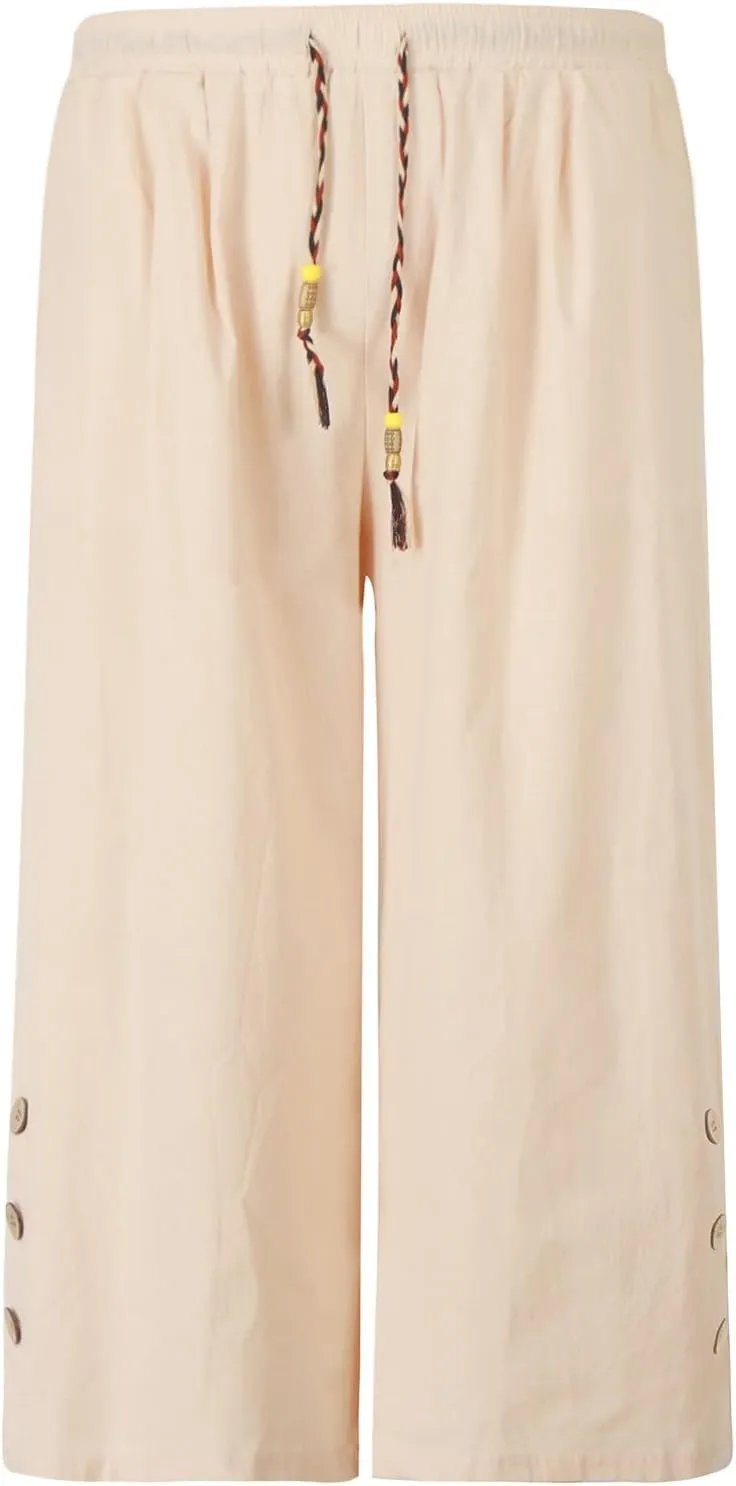 Ninja Pants Harem Men Summer Wear Lounge Linen Hip Hop Hippie Trousers Mens Beach for Everyday Bohemian Cotton