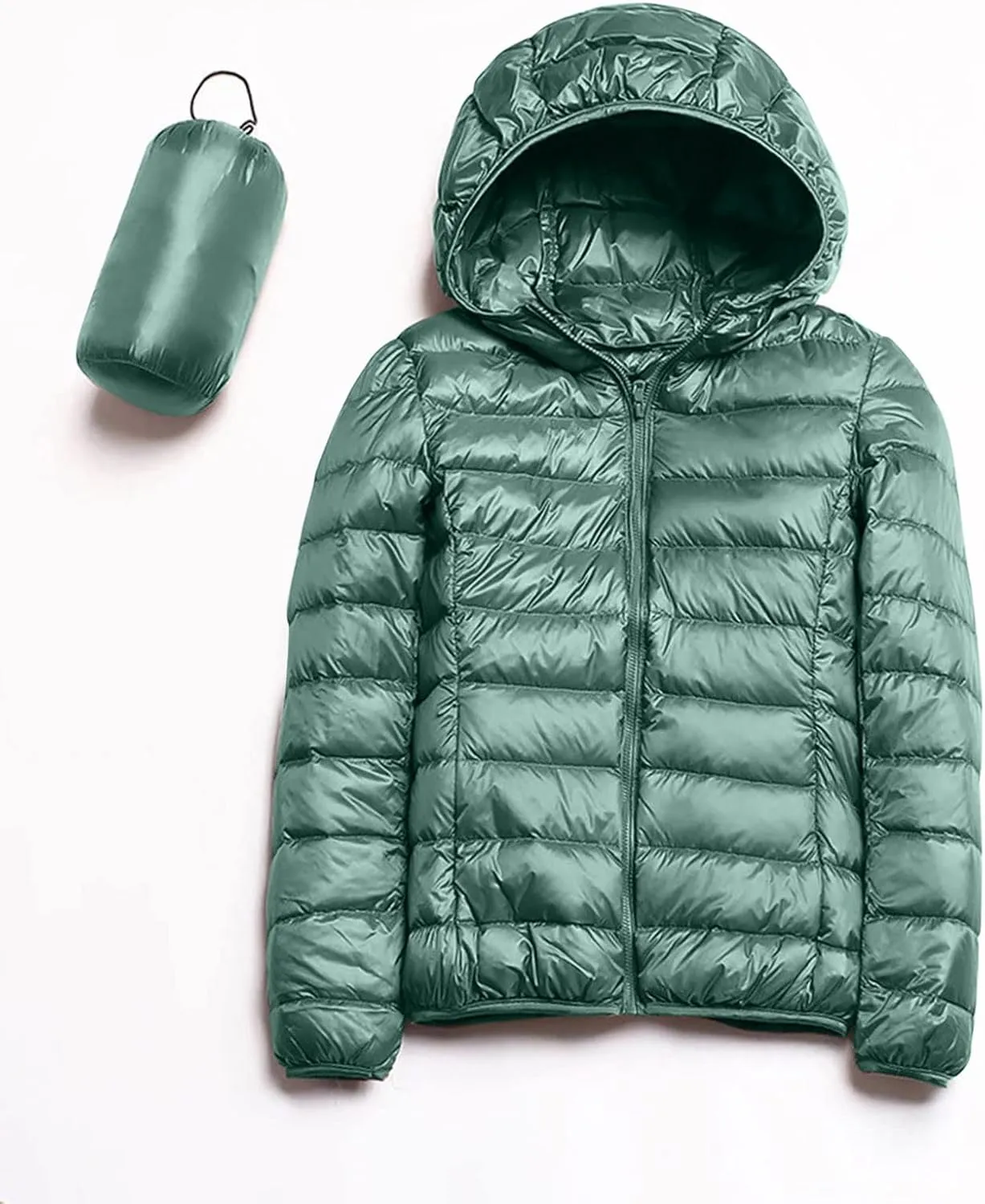 Parkas Long Sleeve Warm Zipper Thickened with Pockets Skimpy Solid Color Casual Hooded Women's Thickened Down Jacket