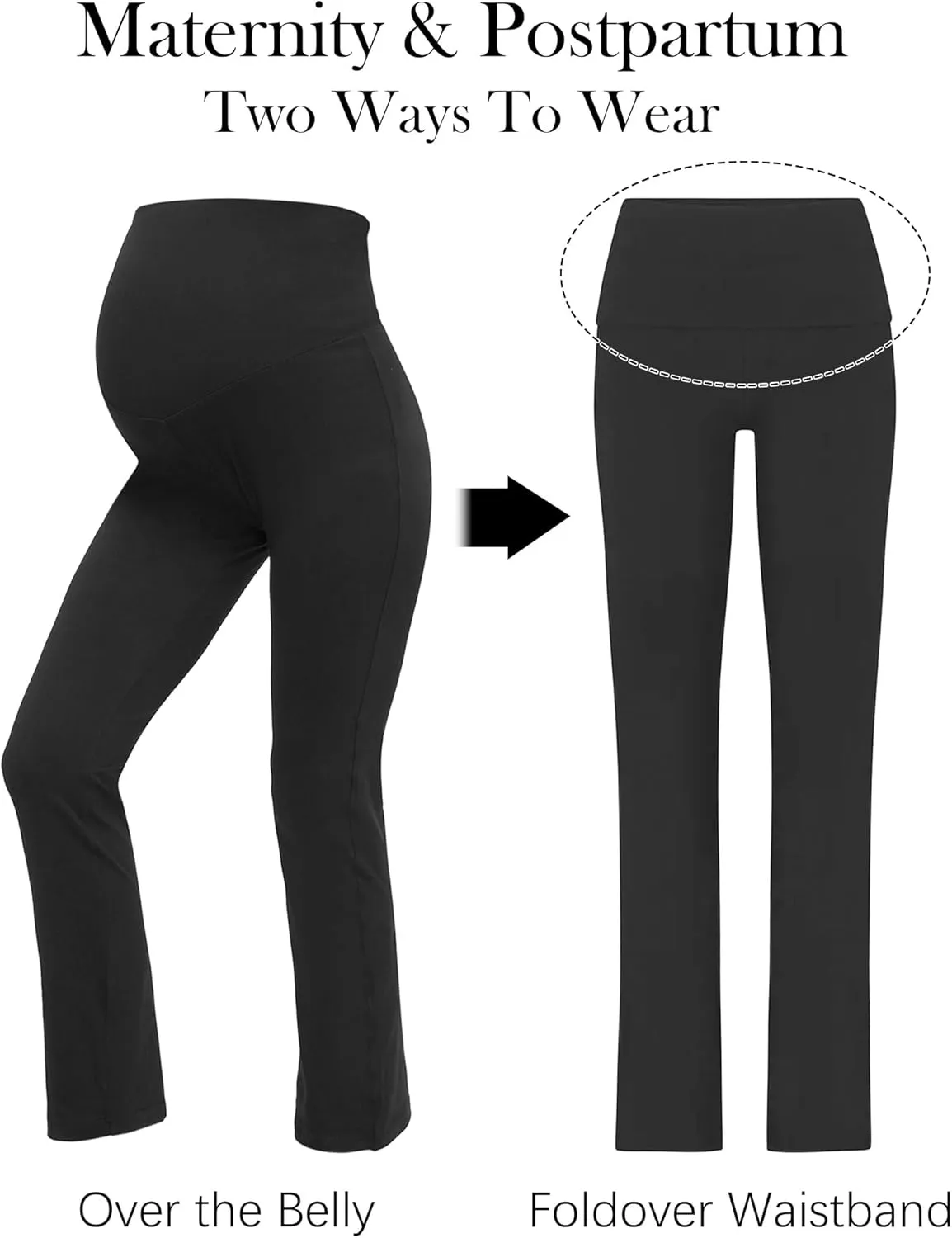 Peauty Maternity Yoga Leggings for Women High Waist Pregnancy Active Pants Lounge & Workout