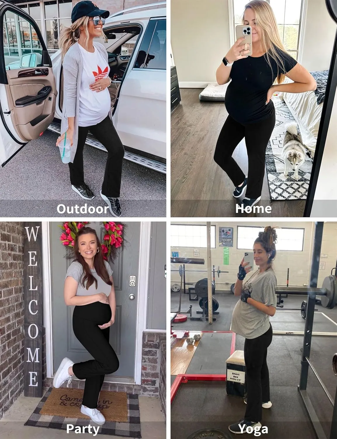 Peauty Maternity Yoga Leggings for Women High Waist Pregnancy Active Pants Lounge & Workout