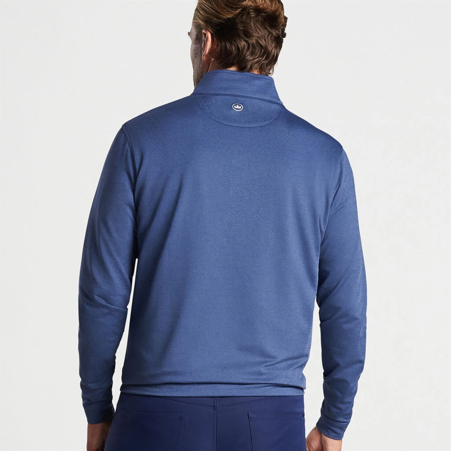 Perth Melange Performance Quarter Zip Sport Navy - AW24