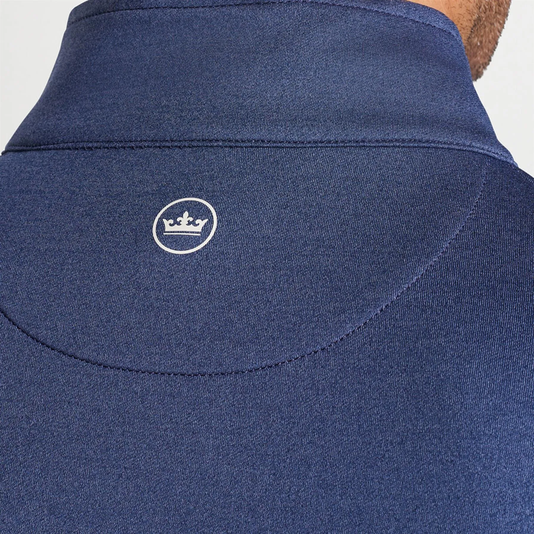 Perth Melange Performance Quarter Zip Sport Navy - AW24