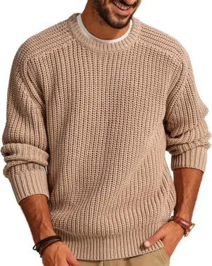 PJ PAUL JONES Mens Sweater Crewneck Knit Sweaters Casual Textured Pullover Sweater