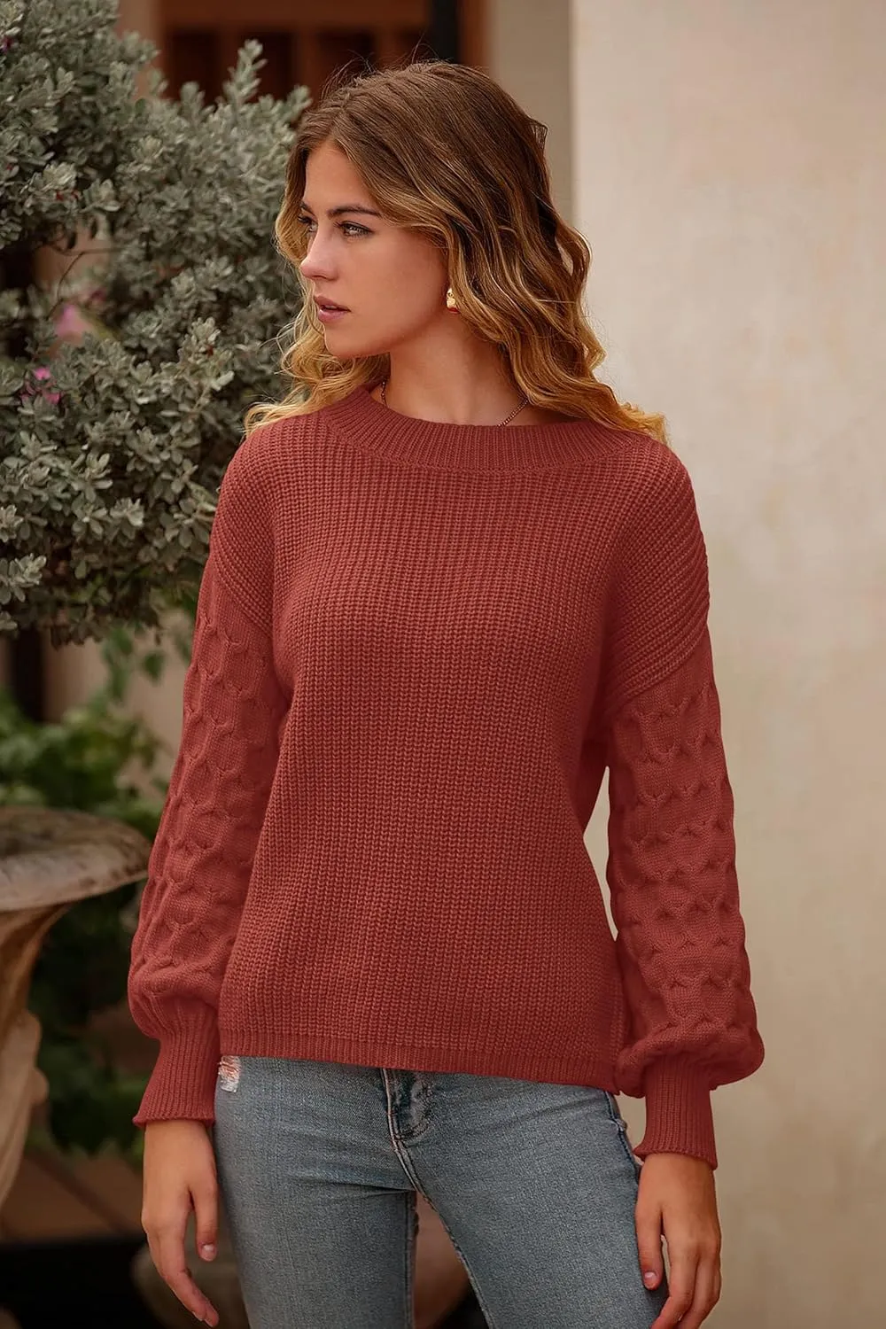 PRETTYGARDEN Women's 2025 Winter Pullover Sweater Casual Long Sleeve Crewneck Loose Chunky Knit Jumper Tops Blouse