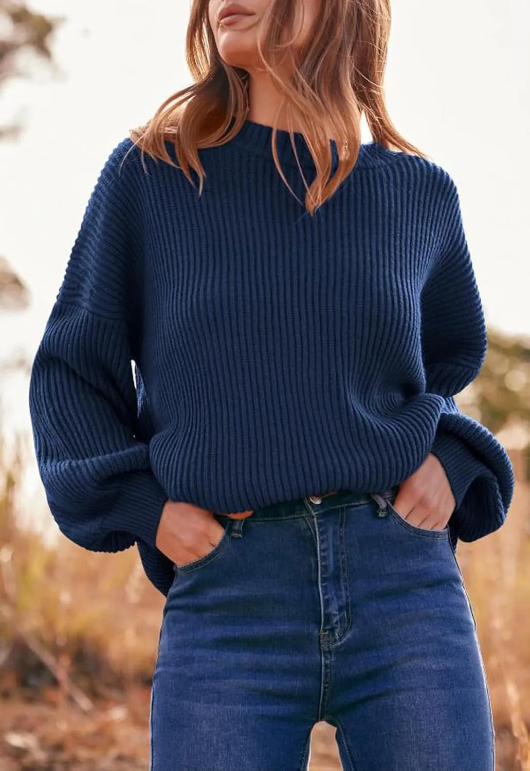PRETTYGARDEN Womens Sweaters Fall 2025 Oversized Chunky Knitted Pullover Sweater Casual Long Sleeve Crewneck Cute Sweaters