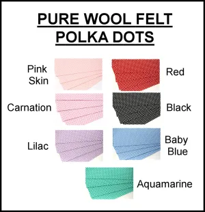 Pure Wool Felt - Polka Dots