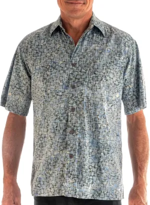 Purple Dusk Tropical Hawaiian Batik Shirt