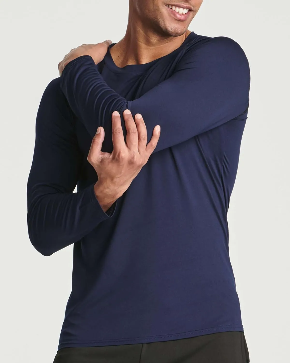Real Essentials 4 Pack: Men's Compression Long-Sleeve T-Shirt Athletic Cold Weather Baselayer (Available in Big & Tall)