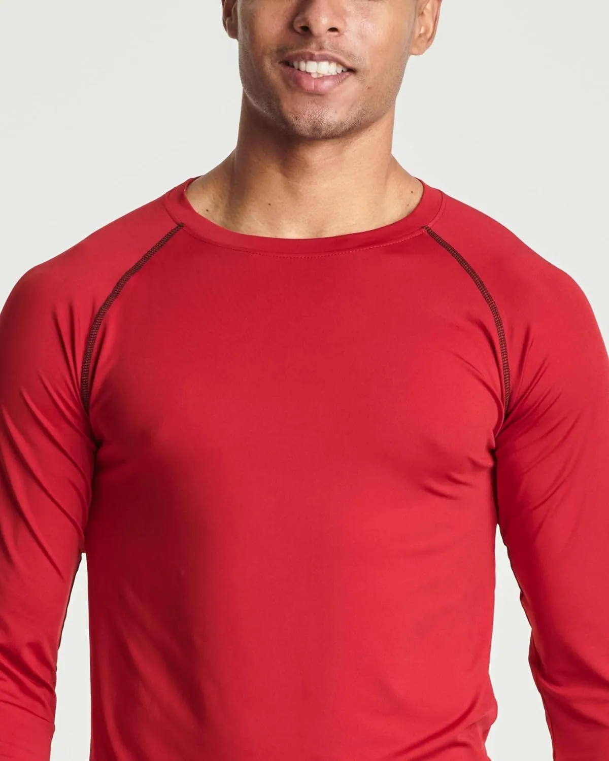 Real Essentials 4 Pack: Men's Compression Long-Sleeve T-Shirt Athletic Cold Weather Baselayer (Available in Big & Tall)