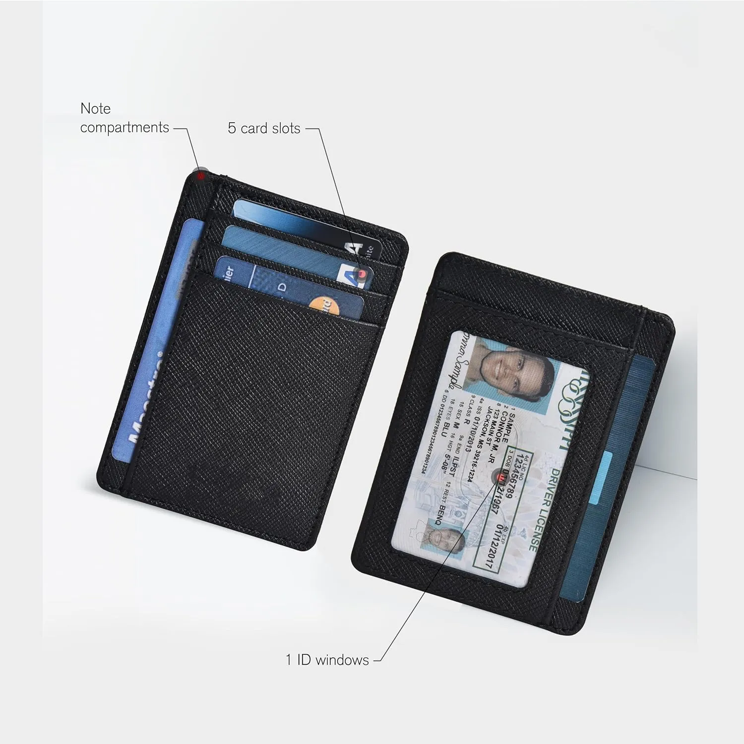 Real Leather Slim Minimalist Wallet for Men and Women -RFID Blocking Front Pocket Thin Credit Card Holder Stylish Wallets