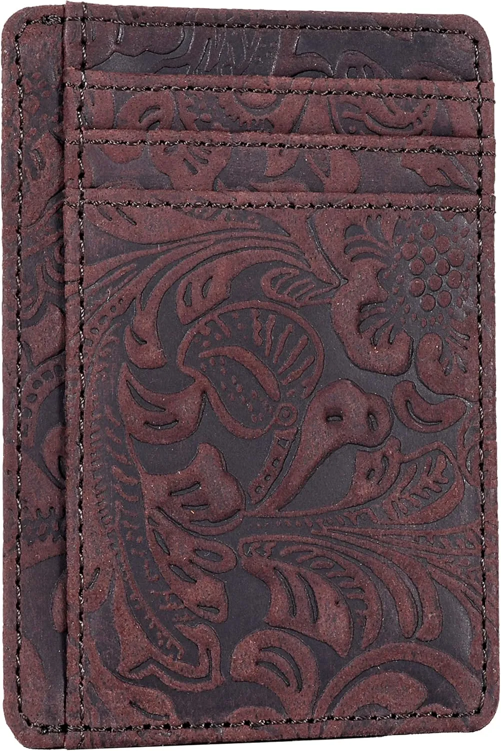 Real Leather Slim Minimalist Wallet for Men and Women -RFID Blocking Front Pocket Thin Credit Card Holder Stylish Wallets
