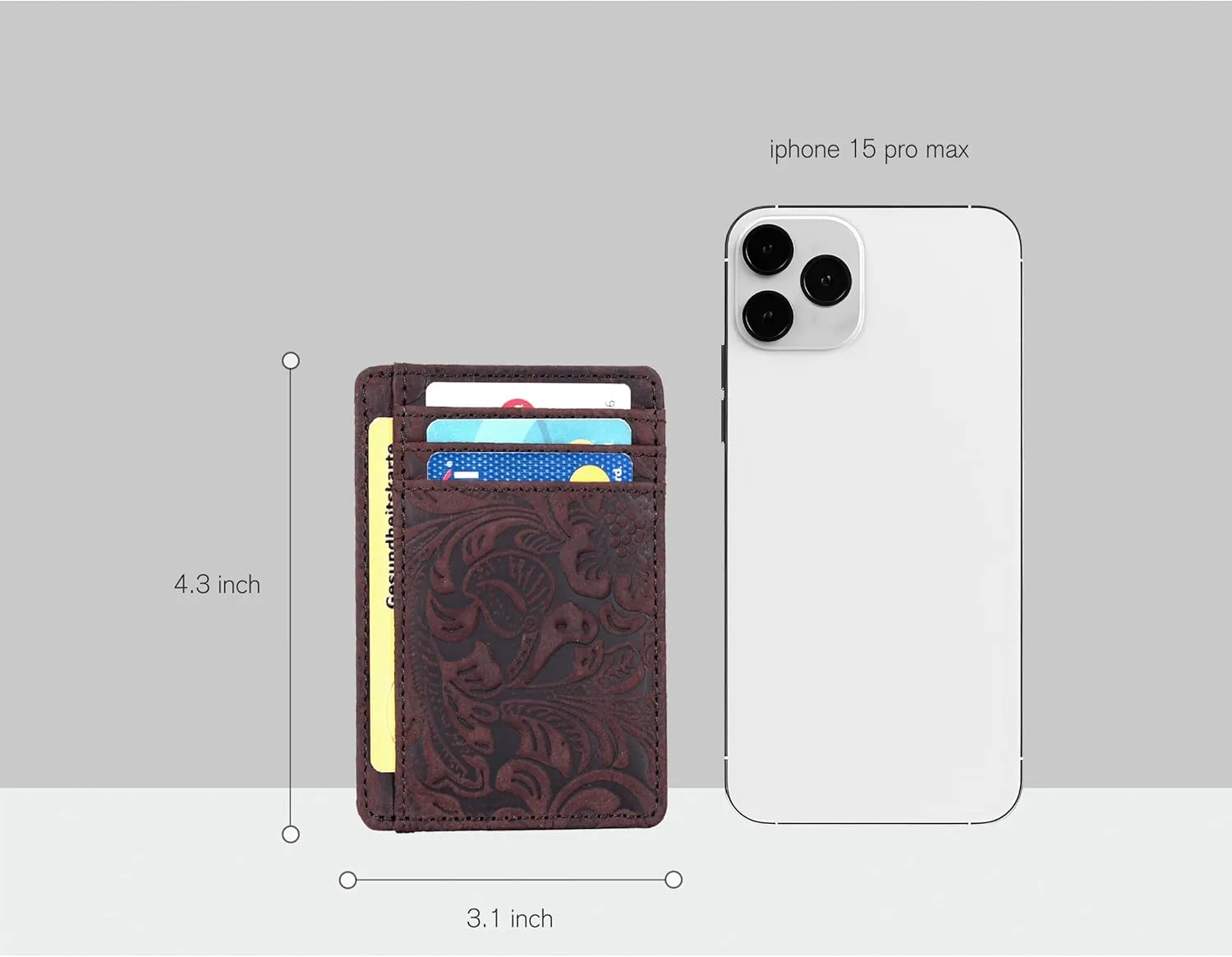 Real Leather Slim Minimalist Wallet for Men and Women -RFID Blocking Front Pocket Thin Credit Card Holder Stylish Wallets