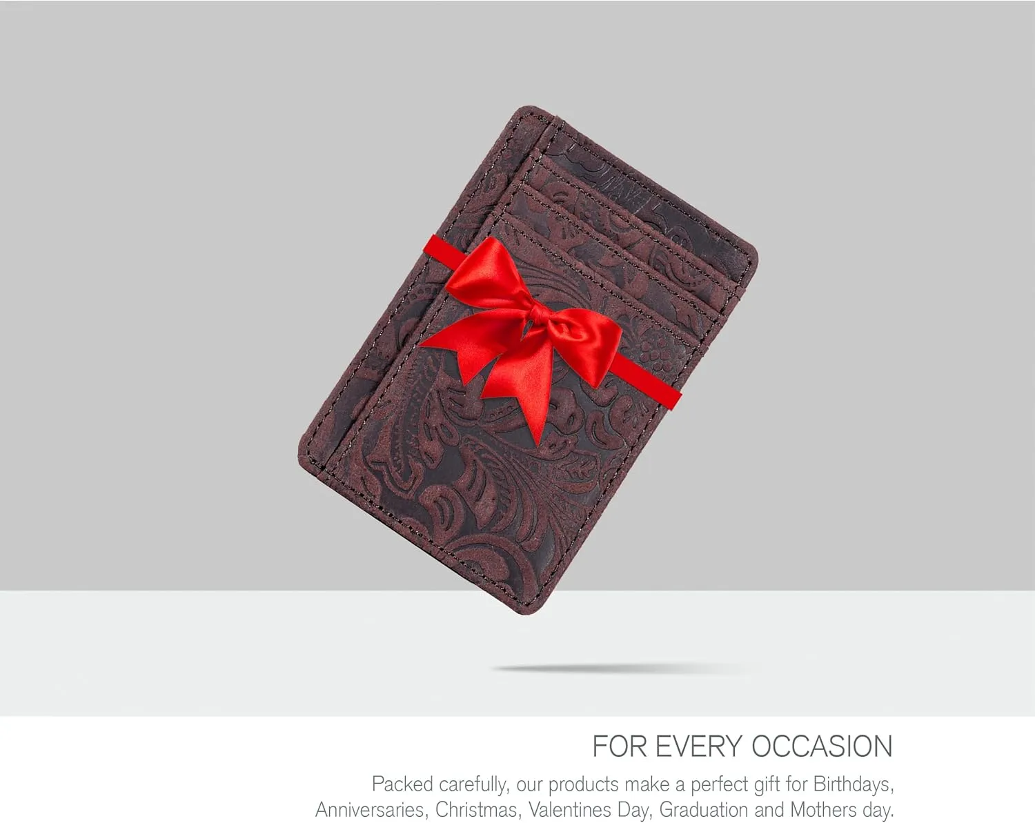Real Leather Slim Minimalist Wallet for Men and Women -RFID Blocking Front Pocket Thin Credit Card Holder Stylish Wallets