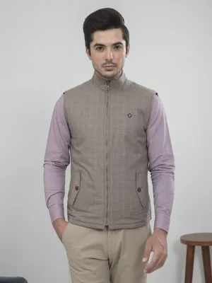 REVERSIBLE SLEEVELESS KHAKI GREY