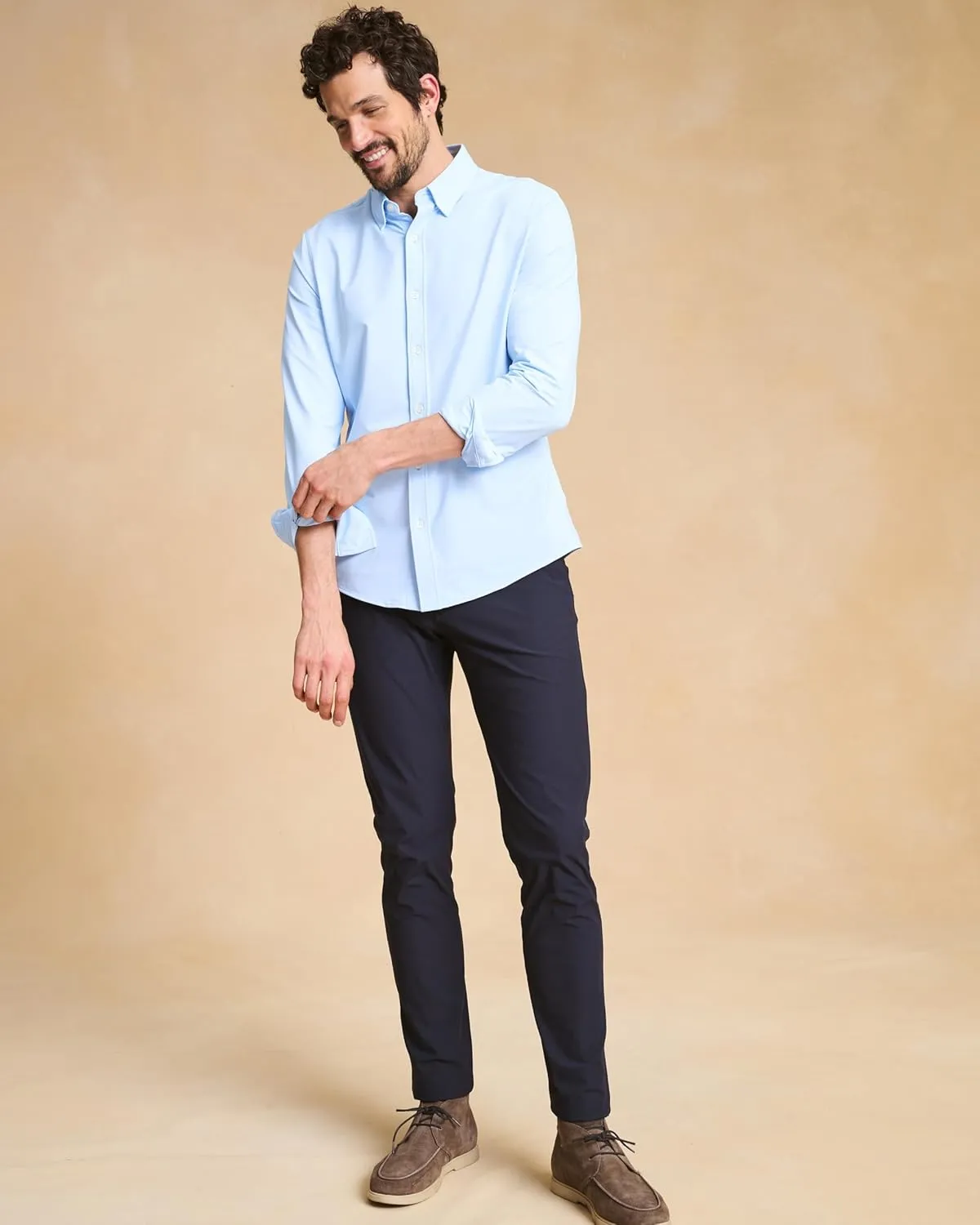 Rhone Men's Commuter Shirt, Performance Dress Shirts for Men, Machine Washable, Wrinkle Resistant, Slim Fit Button Down Shirt