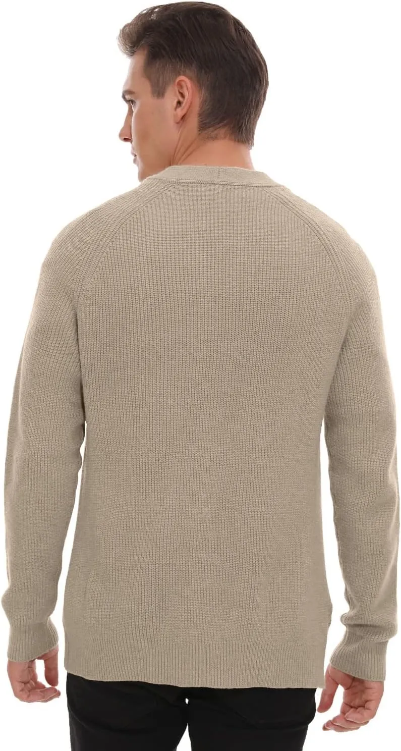 Sailwind Men's Long-Sleeve Cardigan Sweater Soft Cable Knit Sweater for Men