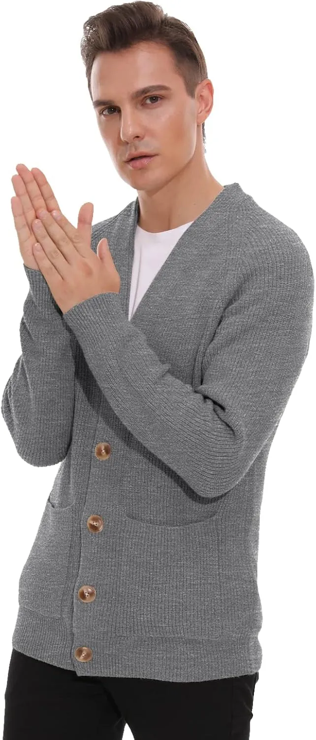 Sailwind Men's Long-Sleeve Cardigan Sweater Soft Cable Knit Sweater for Men